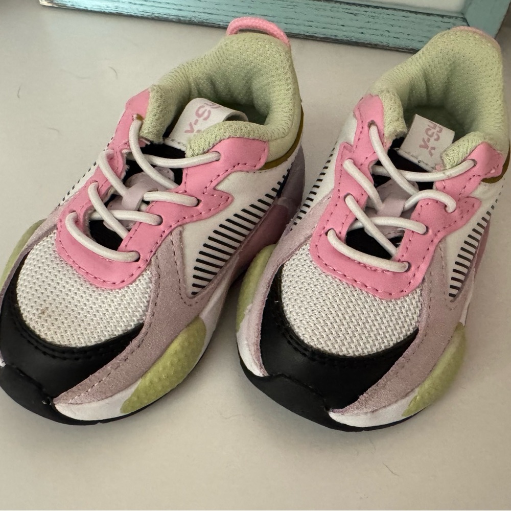 Puma Sneakers with Pink and Olive Details